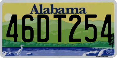 AL license plate 46DT254