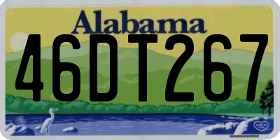 AL license plate 46DT267