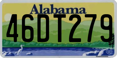 AL license plate 46DT279