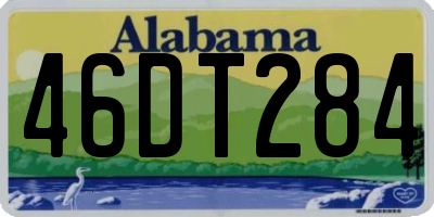 AL license plate 46DT284