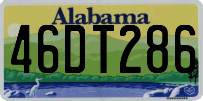 AL license plate 46DT286
