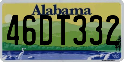 AL license plate 46DT332