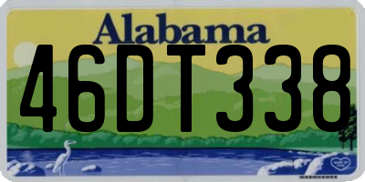 AL license plate 46DT338