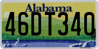 AL license plate 46DT340