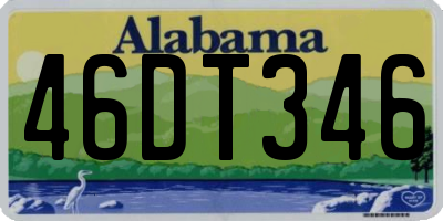 AL license plate 46DT346