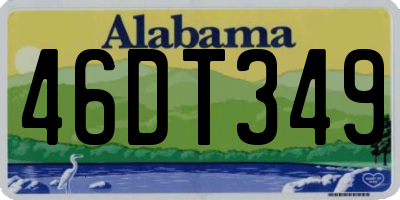 AL license plate 46DT349