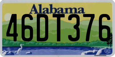 AL license plate 46DT376