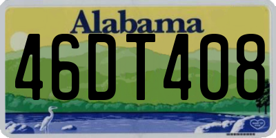 AL license plate 46DT408