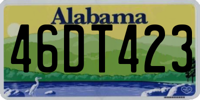 AL license plate 46DT423