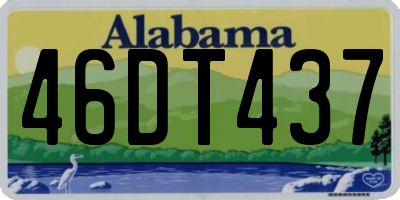 AL license plate 46DT437