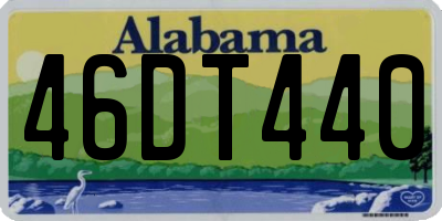 AL license plate 46DT440