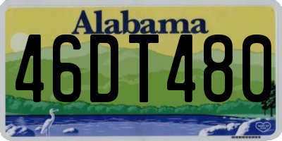 AL license plate 46DT480