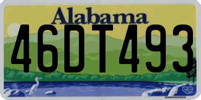 AL license plate 46DT493