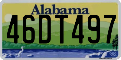 AL license plate 46DT497