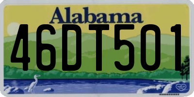 AL license plate 46DT501