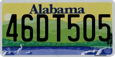 AL license plate 46DT505