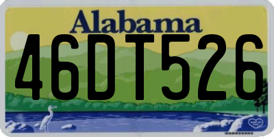 AL license plate 46DT526