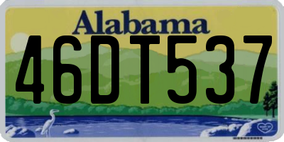 AL license plate 46DT537