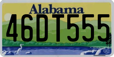 AL license plate 46DT555
