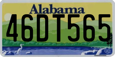 AL license plate 46DT565