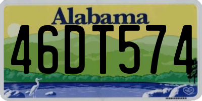 AL license plate 46DT574
