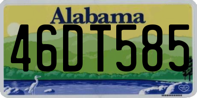AL license plate 46DT585