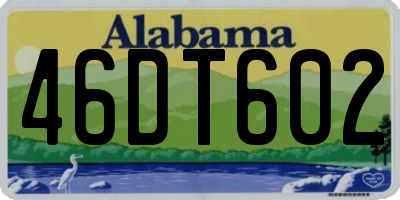 AL license plate 46DT602