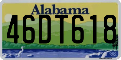 AL license plate 46DT618