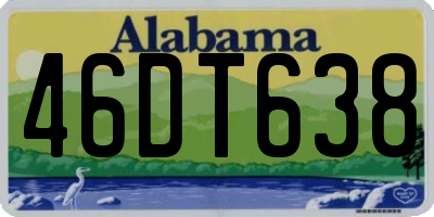 AL license plate 46DT638