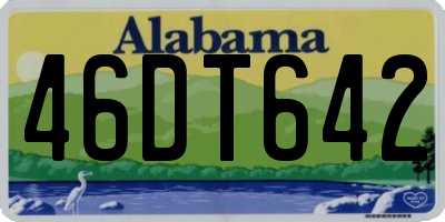 AL license plate 46DT642