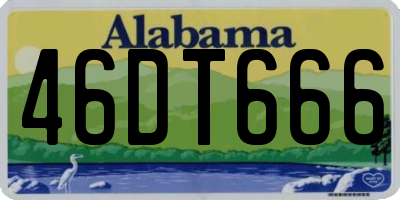 AL license plate 46DT666
