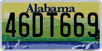 AL license plate 46DT669