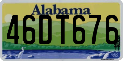AL license plate 46DT676