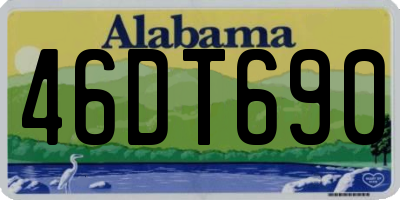 AL license plate 46DT690