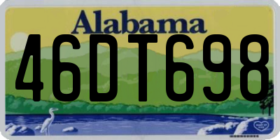AL license plate 46DT698