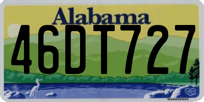 AL license plate 46DT727