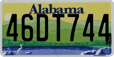 AL license plate 46DT744