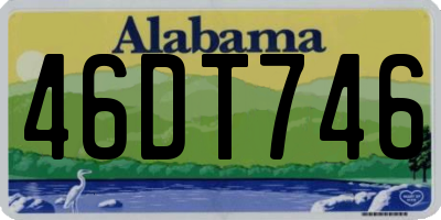 AL license plate 46DT746