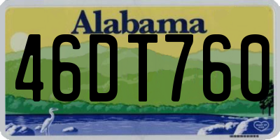 AL license plate 46DT760