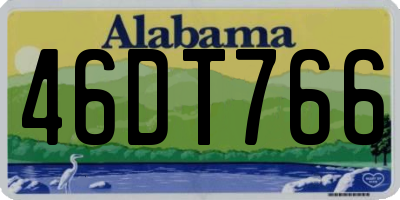 AL license plate 46DT766