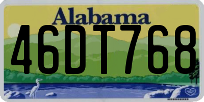 AL license plate 46DT768
