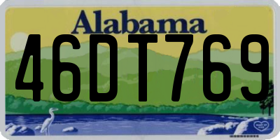 AL license plate 46DT769