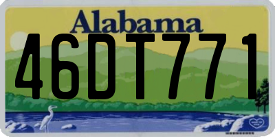 AL license plate 46DT771