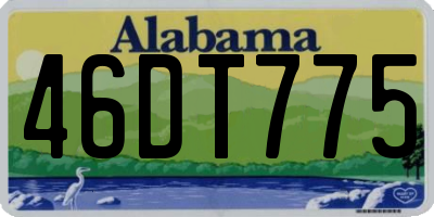 AL license plate 46DT775