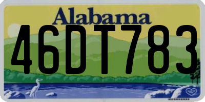 AL license plate 46DT783