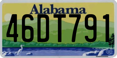 AL license plate 46DT791