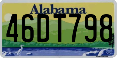 AL license plate 46DT798