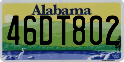 AL license plate 46DT802