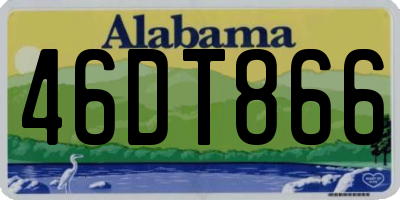 AL license plate 46DT866