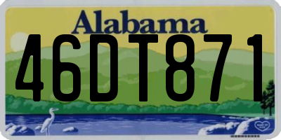 AL license plate 46DT871